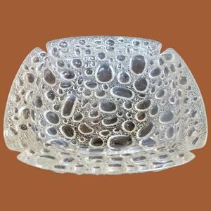 Vintage MCM Libbey Pebble Bubble Large Ashtray